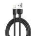 Дата кабель USB 2.0 AM to Lightning 1.0m 2.1A silicone black XO (NB208-L-1-BK) – XO