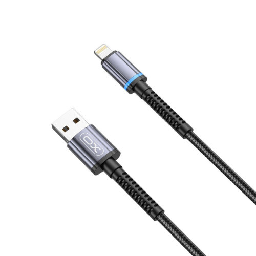 Дата кабель USB 2.0 AM to Lightning 1.0m 2.4A black XO (NB215-L-1-BK) – XO