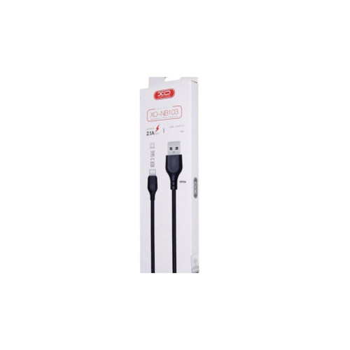 Дата кабель USB 2.0 AM to Lightning 2.0m 2.1A black XO (XO-NB-103-L-2-BK) – XO (вид 1)