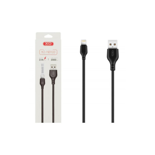 Дата кабель USB 2.0 AM to Lightning 2.0m 2.1A black XO (XO-NB-103-L-2-BK) – XO (вид 2)