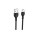 Дата кабель USB 2.0 AM to USB-C 1.0m 2.1A black XO (XO-NB200-TC-1-BK) – XO