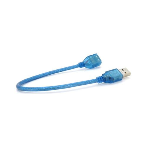 Дата кабель USB 2.0 AM/AF 0.3m blue transparent Voltronic (YT-AM/AF-0,3TBL) – Voltronic (вид 1)