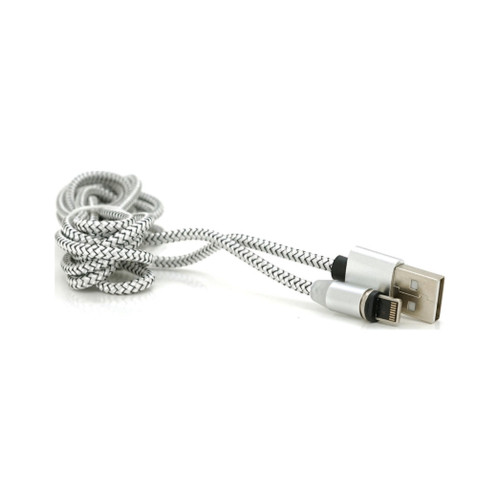 Дата кабель USB 2.0 to Lightning 2.0m 2A magnetic nylon silver PiPo (18169) – Pipo (вид 2)