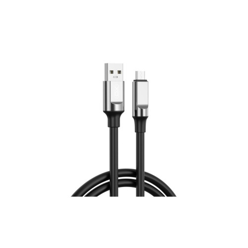 Дата кабель USB 2.0 AM to Micro 5P 1.0m 6A silicone black XO (NB251_M_Black) – XO