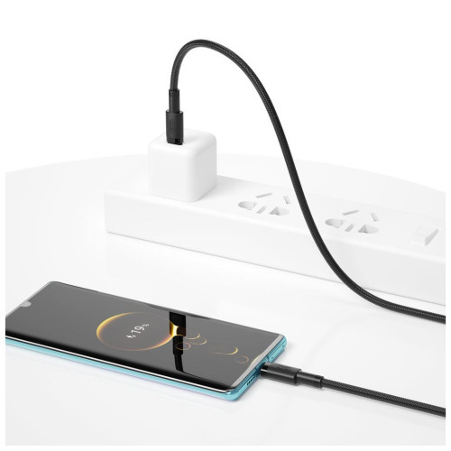 Дата кабель USB-C to USB-C 1.0m 100W braided black XO (NBQ199_С_Black) – XO (вид 1)