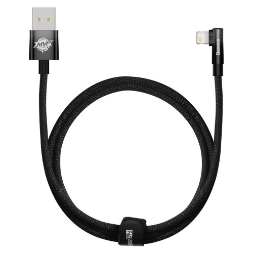 Дата кабель USB 2.0 AM to Lightning 1.0m 2.4A 90° corner black Baseus (CAVP000001) – Baseus