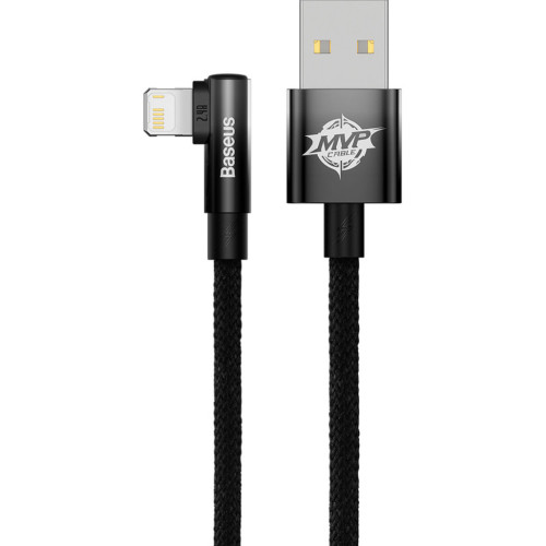 Дата кабель USB 2.0 AM to Lightning 1.0m 2.4A 90° corner black Baseus (CAVP000001) – Baseus (вид 1)