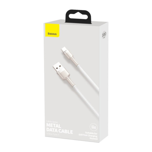 Дата кабель USB-C to USB-C 1.0m 66W metal Baseus (CAKF000102) – Baseus (вид 2)