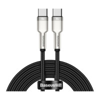Дата кабель USB-C to USB-C 2.0m 100W metal black Baseus (CATJK-D01)