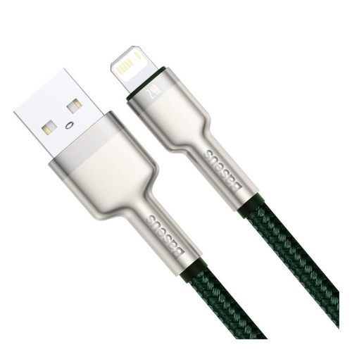 Дата кабель USB 2.0 AM to Lightning 2.0m 2.4A metal green Baseus (CALJK-B06) – Baseus (вид 1)