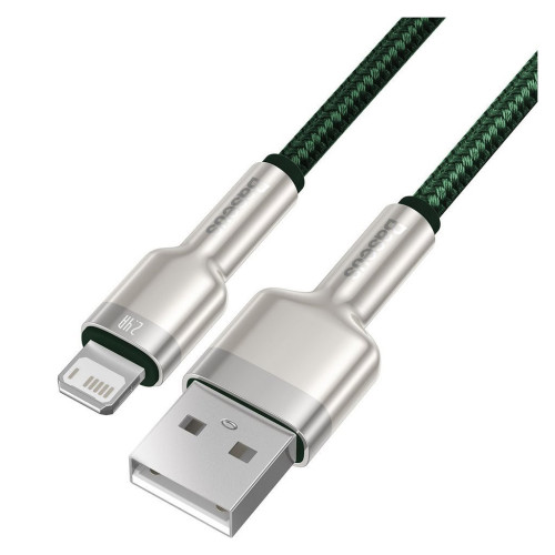 Дата кабель USB 2.0 AM to Lightning 2.0m 2.4A metal green Baseus (CALJK-B06) – Baseus (вид 2)