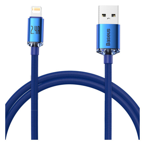 Дата кабель USB 2.0 AM to Lightning 1.2m 2.4A blue Baseus (CAJY000003) – Baseus