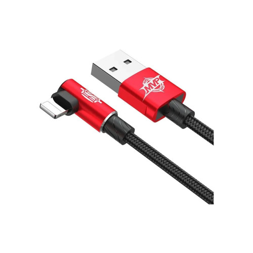 Дата кабель USB 2.0 AM to Lightning 2.0m 1.5A 90° corner red Baseus (CALMVP-A09) – Baseus (вид 1)