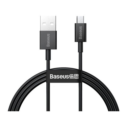 Дата кабель USB 2.0 AM to Micro 5P 2.0m Superior Fast Charging 2A black Baseus (CAMYS-A01) – Baseus