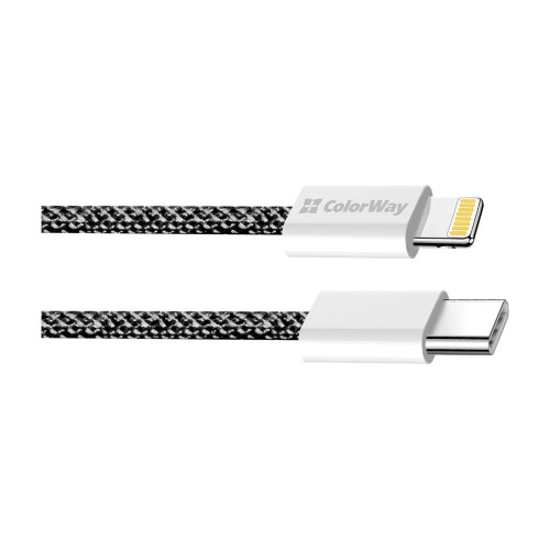 Дата кабель USB-C to Lightning 1.0m 27W black ColorWay (CW-CBPDCL061-BK) – ColorWay (вид 2)