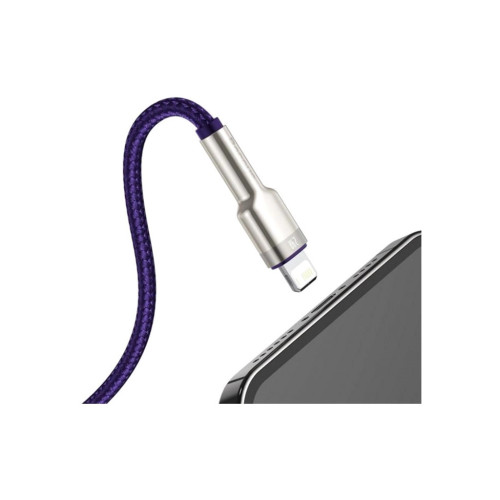 Дата кабель USB 2.0 AM to Lightning 2.0m 2.4A metal purple Baseus (CALJK-B05) – Baseus (вид 2)