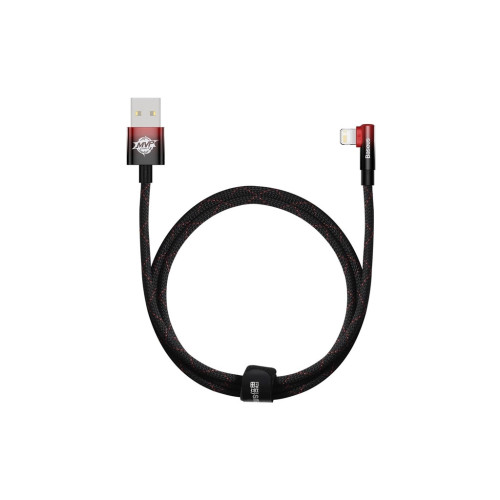 Дата кабель USB 2.0 AM to Lightning 1.0m 2.4A 90° corner black/red Baseus (CAVP000020) – Baseus (вид 1)