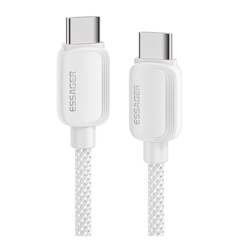 Дата кабель USB-C to USB-C 1.0m 100W white Essager (EXCTT1-WL02-P) – Essager