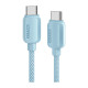 Дата кабель USB-C to USB-C 2.0m 100W blue Essager (EXCTT1-WLA03-P)
