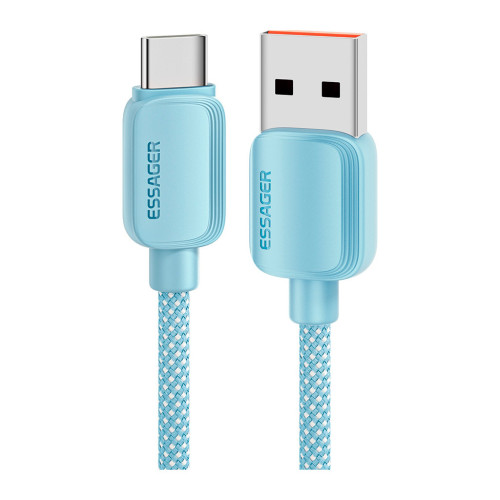 Дата кабель USB 2.0 AM to USB-C 2.0m 100W blue Essager (EXC7A-WLA03-P) – Essager