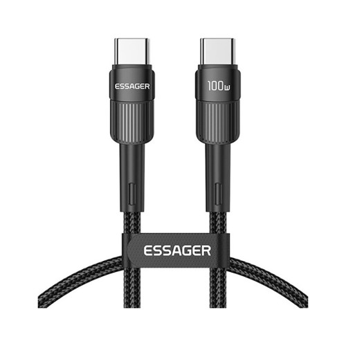 Дата кабель USB-C to USB-C 1.0m 100W black Essager (EXCTT1-XC01) – Essager