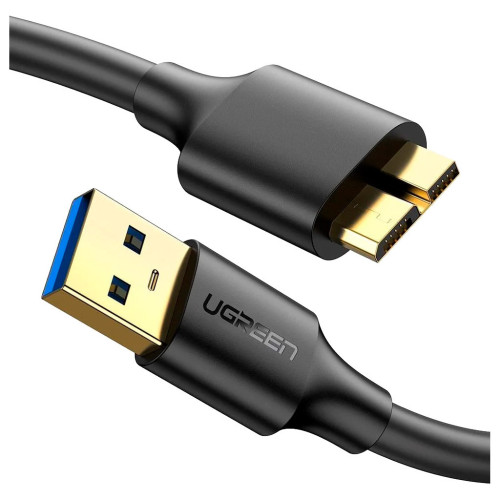 Дата кабель USB 3.0 AM to Micro B 0.5m US130 black Ugreen (10840) – UGREEN