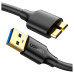 Дата кабель USB 3.0 AM to Micro B 0.5m US130 black Ugreen (10840) – UGREEN