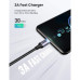 Дата кабель USB-C to USB-C 0.5m 3A 60W 90° corner US255 black/gray Ugreen (50122) – UGREEN (вид 2)
