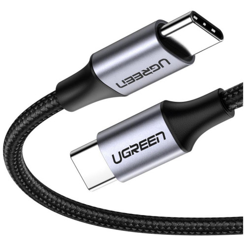 Дата кабель USB-C to USB-C 0.5m 3A 60W US261 black/gray Ugreen (50149) – UGREEN