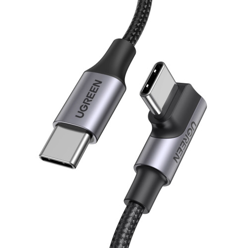 Дата кабель USB-C 2.0 to USB-C 1.0m 90° corner US334 black Ugreen (70643) – UGREEN