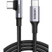 Дата кабель USB-C 2.0 to USB-C 1.0m 90° corner US334 black Ugreen (70643) – UGREEN (вид 1)