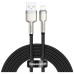 Дата кабель USB 2.0 AM to Lightning 2.0m 2.4A metal black Baseus (CALJK-B01) – Baseus