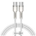 Дата кабель USB-C to USB-C 1.0m 100W metal white Baseus (CATJK-C02) – Baseus