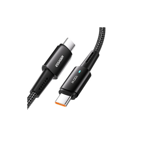 Дата кабель USB-C to USB-C 0.5m 100W black Essager (EXCTT1-CGB01) – Essager