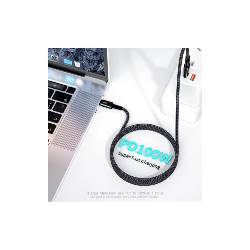 Дата кабель USB-C to USB-C 1.0m 100W black Essager (EXCTT1-CG01) – Essager (вид 2)