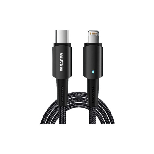 Дата кабель USB-C to Lightning 2.0m 20W black Essager (EXCTL-CGA01) – Essager