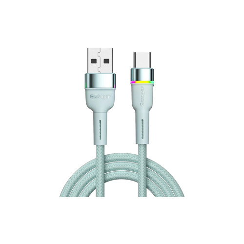 Дата кабель USB 2.0 AM to USB-C 1.0m 3A LED blue Essager (EXCT-XCD03) – Essager