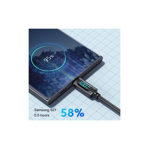 Дата кабель USB-C to USB-C 1.0m 100W LED black Essager (EXCTT1-XY01-P) – Essager (вид 2)