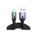 Дата кабель USB 2.0 AM to USB-C 2.0m 3A LED black Essager (EXCT-XGA0G) – Essager