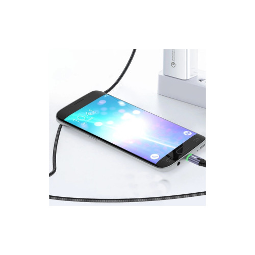 Дата кабель USB 2.0 AM to USB-C 2.0m 3A LED black Essager (EXCT-XGA0G) – Essager (вид 2)