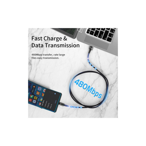 Дата кабель USB 2.0 AM to USB-C 2.0m 100W black Essager (EXC7A-CGA01-P) – Essager (вид 2)