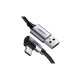 Дата кабель USB 2.0 AM to USB-C 3.0m 3A US284 90° corner black Ugreen (70255)