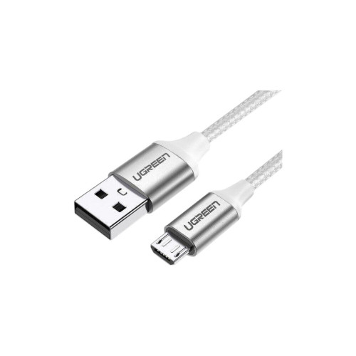Дата кабель USB 2.0 AM to Micro 5P 1.5m 2A US290 white Ugreen (60152) – UGREEN (вид 1)