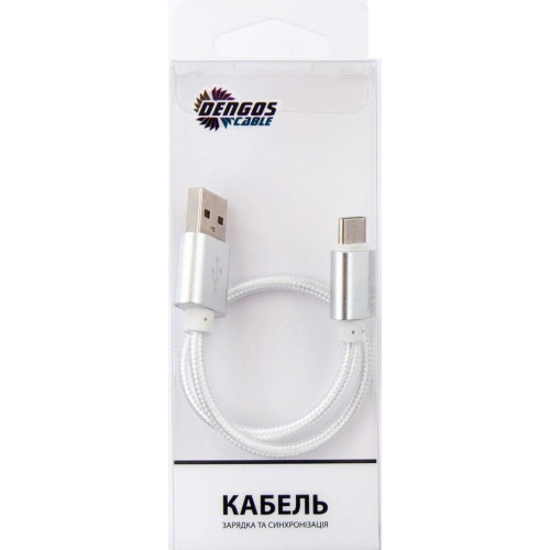 Дата кабель USB 2.0 AM to USB-C 0.2m white Dengos (NTK-TC-SHRT-WHITE) – DENGOS