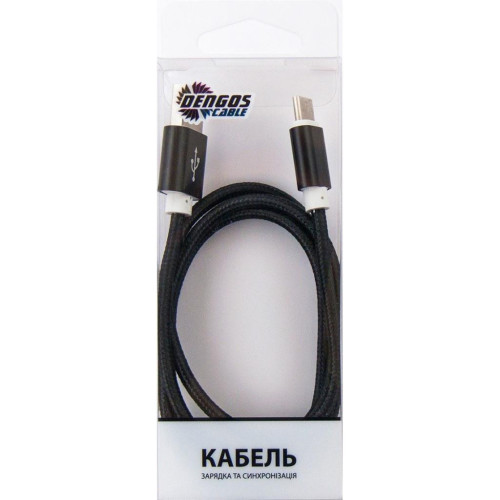 Дата кабель USB 2.0 AM to USB-C 1.0m black Dengos (NTK-TC-MT-BLACK) – DENGOS