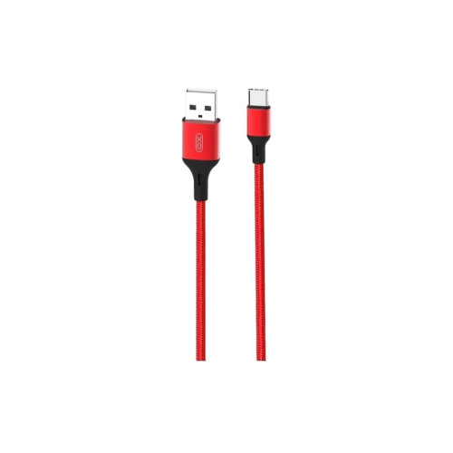 Дата кабель USB 2.0 AM to USB-C 1.0m braided NB143 red XO (6920680870691) – XO
