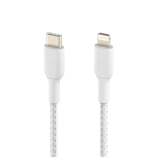 Дата кабель USB 2.0 AM to Lightning 1.0m BRAIDED white Belkin (CAA004BT1MWH) – Belkin (вид 2)