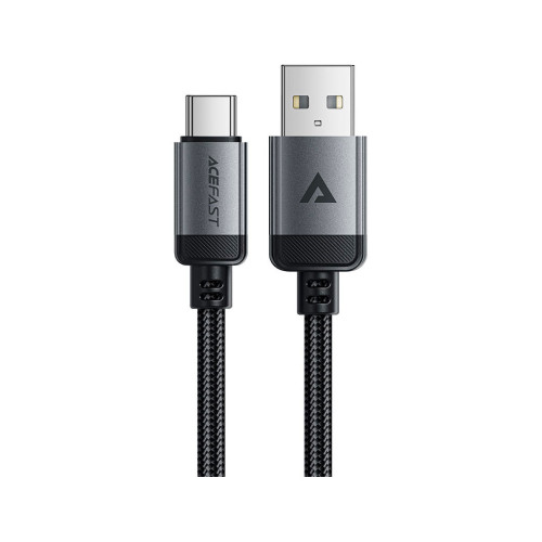Дата кабель USB 2.0 AM to USB-C 1.2m 3.0A 18W aluminum alloy Black Acefast (6974316283782) – Acefast