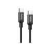 Дата кабель USB-C to USB-C 1.0m 60W nylon X14 black HOCO (6931474752215) – HOCO