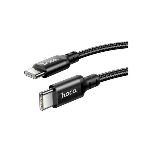 Дата кабель USB-C to USB-C 1.0m 60W nylon X14 black HOCO (6931474752215) – HOCO (вид 2)